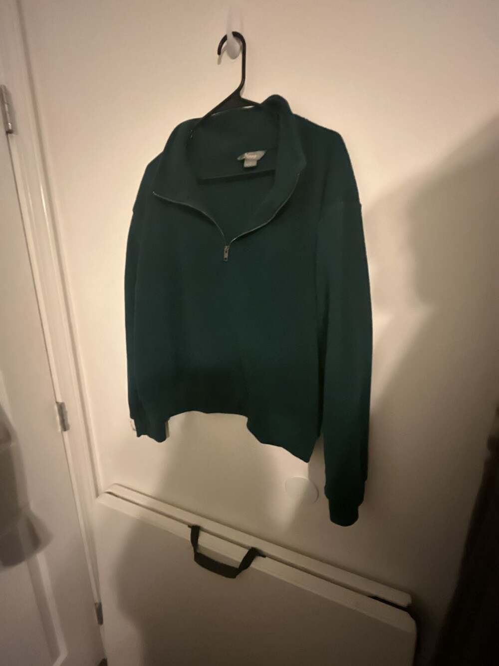 Natural Reflections Women's XL Green Quarter Zip Fleece Pullover